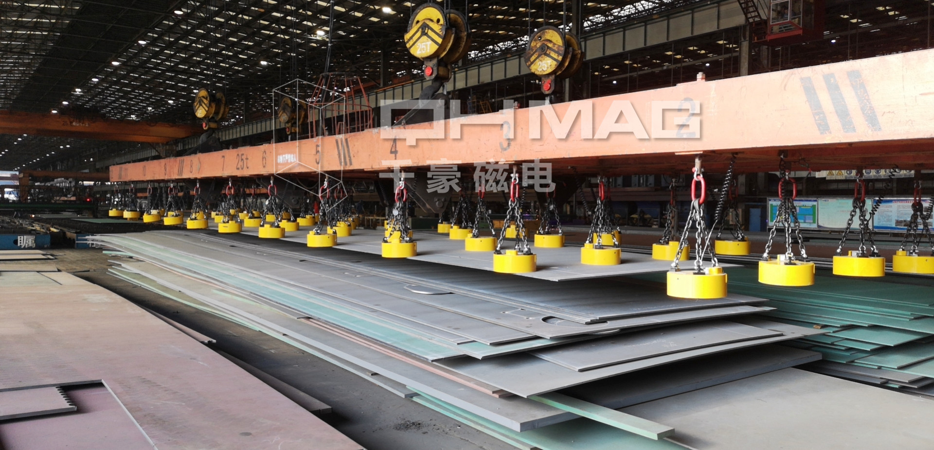 千豪磁電吊鋼板用夾具，電永磁吊具，磁力吊具