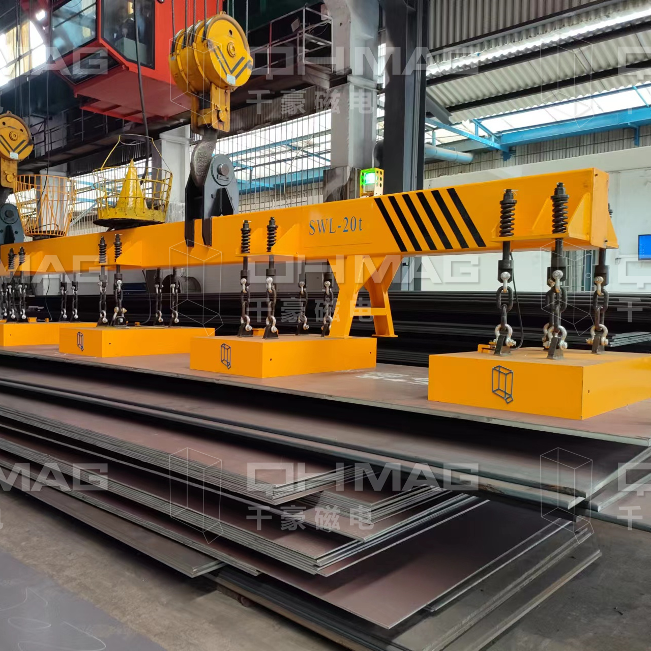 千豪吊鋼板電永磁吊具，鋼板吊具，電永磁吊具，磁力吊具